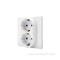 Compliance With Export Standards 2gang Schuko Wall Socket